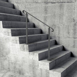 Handrails for Outdoor Steps, Fit 1-3 Steps Wrought Iron Handrail, Outdoor Stair Railing, Adjustable V952-LTFS1.2MLZFS00001V0