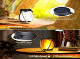 1/2/4 Pack Solar Garden Lights with Flame Effect - Waterproof Hanging Lanterns with USB Charging, V1188-ZXY-117-0076