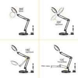 5X LED Magnifying Lamp, Adjustable Rotating Arm Desktop Magnifying Glass Lamp, Glass Lens, for V1237-ZY-715-313