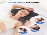 Cervical Pillow with Memory Foam, Ergonomic Contour Neck Support, 2-in-1 Dual Height, Pressure V1181-AGHOMEPILLOW