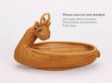 Simulation Rattan Woven Storage Fruit Animal Shape Storage Display V1294-YM0718-10118987