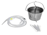 2L Enema Bucket Kit with Silicone Tubing Nozzle Tips Storage Bag Stainless Steel Coffee Milk Barrel V1294-YM0715-3117220132011