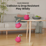 Interactive Tumbler Cat Toy with 360&deg Rotating Laser Pointer Auto-Activated, Low-Noise, V1341-ZY-8T4EVLWH-PINK