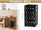 Rectangular Black Metal Umbrella Stand Holder - Space-Saving Design, 16.5x16.5x42cm V178-59216