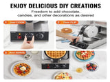 Commercial Waffle Maker, 1300W Round Waffle Baker Machine, Non-Stick Stainless Steel Belgian Waffle V952-SYBLSHFBJDP1II7A0V3