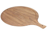 Wooden Pizza Tray Durable Round Serving Board with Handle Bread Food Dinner Plate for Restaurant V1294-YM0714-3118210230011