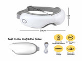 Livemor Eye Massager with Heat & Vibration 180&deg Foldable Electric Eye Heat Mask with Bluetooth EYE-MASSAGE-01-WH