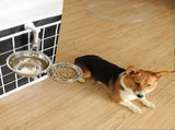 Wall Mounted Dog Bowl Adjustable Height Pet Feeder For Easy Feeding V63-842371