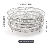 Multi-layer air fryer rack - Air fryer baking pan - Air fryer grid - 304 stainless V1188-ZXY-131-880