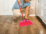 2Pcs Heavy Duty Broom Head Red Plastic for Floor Maintenance with Densely Packed Bristles V1370-AZ4-08821