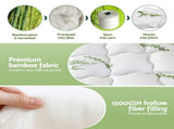 Giselle Bedding 1500GSM Pillowtop Mattress Topper Bamboo Mattress Pad for Back Pain Relief Washable TOPPER-BAM-11-K