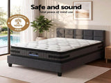 Giselle Mattress & Artiss Queen Bed Frame Bundle, 36cm Double Sided Euro Top Mattress MABF-HOTEL-TINO-Q