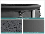 Steel Frame Laundry Basket Wheels, Black V178-56484