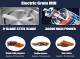 Household Superfine Grinder, Spice Grinder Electric with Stainless Steel Blade, 8-Blade Steel Cutter V1366-AZ2-W-11591