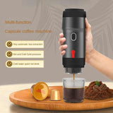 Green Portable Fully Automatic Coffee Machine - Universal 3-in-1 Capsule, Coffee Powder & V888-ELOSUNG12254