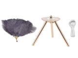 Feather Table Lamp USB Rechargeable Ostrich Feather Desk Light with Gold Tripod for Bedroom 40Pcs V1294-YM0703-3119230059515