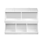 Keezi Kids Toy Box Bookshelf Storage Bookcase Organiser Display Stackable FURNI-G-TOY203-WH