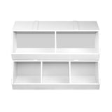 Keezi Kids Toy Box Bookshelf Storage Bookcase Organiser Display Stackable FURNI-G-TOY203-WH