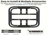 Black bike rear rack, universal bike rack, bicycle cargo rack, bike storage, cycling accessories, V1106-140-BLA-40007