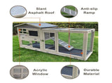 Samland Rabbit Hutch Cage Indoor and Outdoor Chicken Coop Guinea Pig Cage Bunny Cage Waterproof Roof V1060-DRT2412