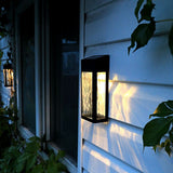 2pc Solar Fence Lights Solar Post Accent Light/Wall Light for Outdoor, Porch and Garage, Body in V1370-AZ4-05021