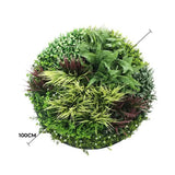Slimline Artificial Green Wall Disc Art 100cm Grassy Fern UV Resistant V637-DP9856