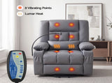 Artiss Power Lift Recliner Chair Massage and Heat for Elderly, Electric Sofa Reclining Chair RECLINER-A23-PU-GY-AB