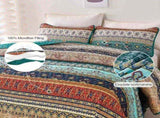 Textured Quilted bedspread and pillowcovers set Add Depth and Dimension - Queen size V745-MAC080375Q13U
