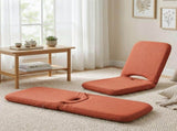 Artiss Floor Chair 5 Position Adjustable Orange Lazy Sofa for Living Room Bedroom FLOOR-SBL-DENIM-OR