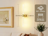 Gold Battery Operated Wall Sconce Set of 2, Rechargeable Wireless Wall Lights with Remote and Touch, V1171-CB-BOM001618