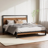 Artiss Bed Frame Queen Size Metal Bed Frame DANE MBED-C-DANE-Q-BK-AB