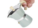 Stovetop Coffee Maker, Aluminum Moka Pot Kettle for Home Kitchen, 150ml V1263-JX-2994