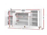 Artiss Shoe Rack Cabinet 26 Pairs Adjustable White Cissy FURNI-O-SHOE-120-WH-AB