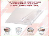 PVC Tablecloth Protector Table Cover Dining Table Cloth Plastic 2134x1070mm 1.5mm V63-838801