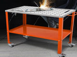 36" x 18" Welding Table, 1200lbs Load Capacity Steel Weldingbench Table on Wheels, Portable V952-KYDHZW1200LB3M6A7V0