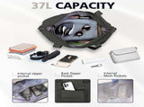 Waterproof Travel Duffle Bag with Trolley Sleeve Black V1237-ZY-818-068