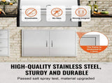BBQ Access Door, 915x610 mm Double Outdoor Kitchen Door, Stainless Steel Flush Mount Door, Wall V952-SMMBSCJMYS36WMLACV0