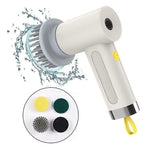 Electric Cleaning Brush with 4 Heads, 2 Modes Rotating Scrubber V1263-JX-5320
