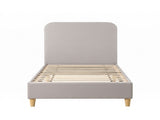 Artiss Single Bed Frame with Headboard, Faux Linen Fabric Grey BFRAME-H-VIC-S-BG-AB