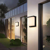 LED 8" Outdoor Wall Light, Front Door House Sconce Waterproof 18W Exterior Patio Lighting V1192-AZ-W-3659