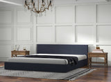 Milano Luxury Gas Lift Bed with Headboard - Charcoal No.35 - Single ABM-10001615