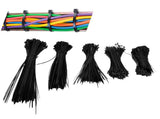 5Packs Cable Ties Zip Wraps Set Disposable Nylon Wire Cord Strap Fastener Fastening OrganizerBlack V1294-YM0718-3117200193812