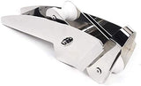 AISI 316 Stainless Steel Hinged Self-Launching Bow Anchor Roller with pivoting Dual-Roller 16.5'' V1259-DP01-A-1316