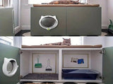 Smart Cat Door with Adjustable Locking System for Small to Medium Cats, Scratch-Resistant ABS Frame, V1341-ZY-AT8RWMWF-BLACK