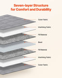 VEVOR Weighted Blanket, 11 kg, 2235 x 2640 mm King Size, Cooling Breathable Heavy Blanket with Glass V952-JZMTDLBT25LBE74QP001V0