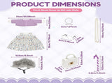 Outfit with Weatherproof Waterproof Fabric Mini Handbag and Decor Necklace for Space Saving Storage V1369-AZ3-W-12591