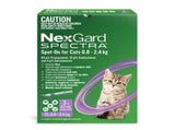 NexGard Spectra Spot-on Cats 0.8-2.4kg 3pk NEXGARD-WNGSOCS3_NZ