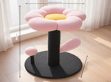 Pink and Black Adorable Flower Cat Tree - Plush Perch, Sisal Scratching Post & Spring Ball Toy V888-ELOSUNG32465