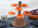 Snack Bowl Holder Halloween Pumpkin Snack Bowl Rack Witch Broom Decor Dessert Bowl Stand for Dining V1294-YM0714-210804ZH03-3