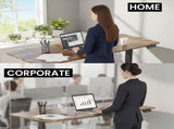 FORTIA Sit to Stand Standing Desk, 160x60cm, 72-118cm Electric Height Adjustable, Walnut Style V219-ADKSSTFO6WLKB